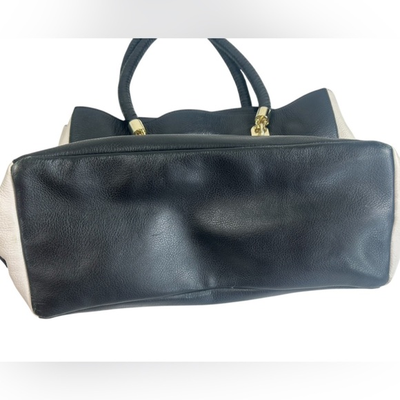 Cole Haan Pebbled Leather Color Block Braided Straps Tote  Shoulder Bag Purse - Picture 13 of 16